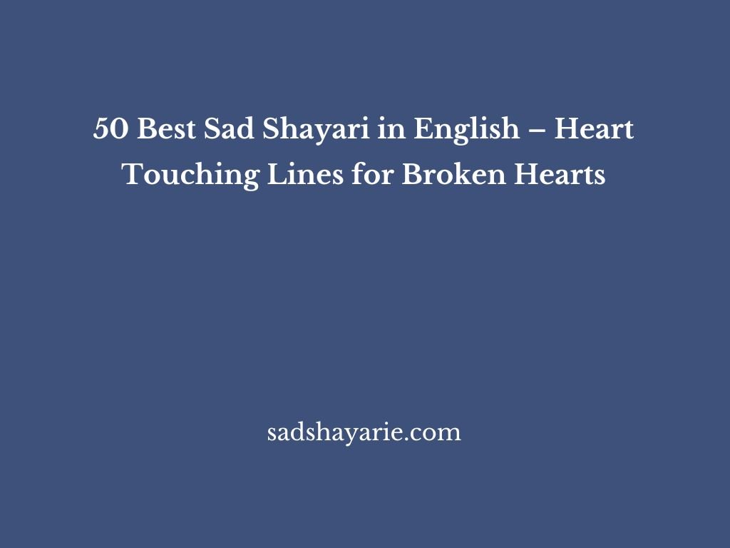 sad shayari in english